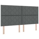 vidaXL Lit ressorts avec matelas gris foncé  180 x 200 cm en tissu