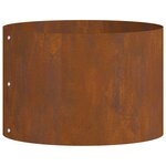 vidaXL Cache-pot de jardin Marron 30 x 30 x 20 cm Acier cuivré