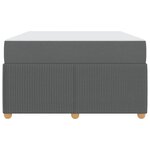 vidaXL Cadre de lit avec matelas Gris foncé 120 x 200 cm tissu