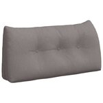 vidaXL Coussin de Dos Taupe 100 x 24 x 50 cm tissu