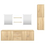 vidaXL Ensemble de meubles salle de bain 7 Pièces chêne bois d'ingénierie