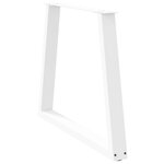 vidaXL Pieds de table à manger en forme de V 2 pièces blanc 70 x (72-73 3) cm acier