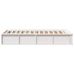vidaXL Cadre de lit avec stockage Blanc 90 x 190 cm bois