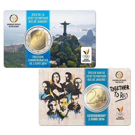 Pièce de monnaie 2 euro commémorative Belgique 2016 BU – Jeux Olympiques d’été de Rio