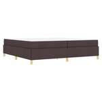 vidaXL Lit à ressorts Marron foncé et Blanc 200 x 200 cm tissu