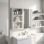 vidaXL Armoire murale de salle de bain Blanc 30 x 10 x 50 cm