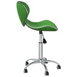 vidaXL Chaises pivotantes à manger lot de 4 vert similicuir