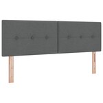 Lit box spring vidaXL avec matelas gris foncé 140x190 cm en tissu