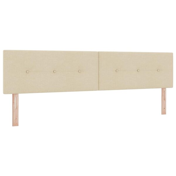 vidaXL Tête de lit avec tête de lit Crème 200 cm tissu