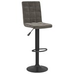 vidaXL Tabourets de bar lot de 2 gris foncé velours
