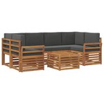 vidaXL Ensemble de canapés d'extérieur 7 pc Naturel et Anthracite