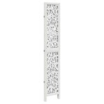 vidaXL Cloison de séparation 3 panneaux blanc bois de paulownia massif