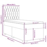 vidaXL Sommier à lattes de lit avec matelas Rose 100x200 cm Velours