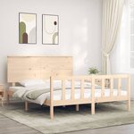 vidaXL Cadre de lit sans matelas bois de pin massif