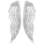 vidaXL Sculpture d'ailes Argent 31 x 5 x 91 cm Aluminium