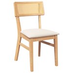 vidaXL Chaises à manger coussins 2 Pièces bois massif caoutchouc