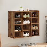 vidaXL Cabinet à chaussures Bois ancien 103x30x51 cm Bois d'ingénierie