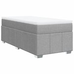 vidaXL Sommier à lattes de lit et matelas Gris clair 90x190 cm Tissu