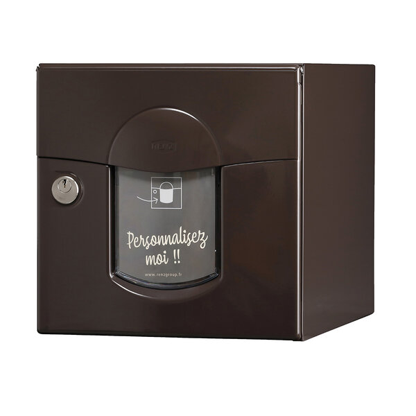 Boite aux lettres soléa 1 porte brun 8019 brillant