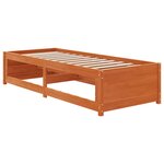 vidaXL Lit de jour cire marron 75x190 cm bois de pin massif