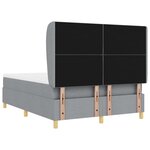 vidaXL Lit à ressorts avec matelas gris foncé 90x190 cm Gris clair