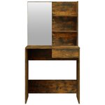 vidaXL Ensemble de coiffeuse Chêne fumé 74 5x40x141 cm