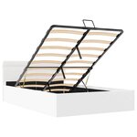 vidaXL Cadre de lit à rangement hydraulique sans matelas avec LED