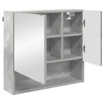vidaXL Armoire Miroir Gris béton 59 x 17 x 55 cm Bois d'ingénierie