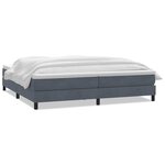 vidaXL Sommier à lattes de lit et matelas gris foncé 180x210cm velours