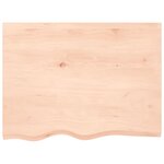 vidaXL Étagère murale 80x60x(2-4) cm bois de chêne massif non traité