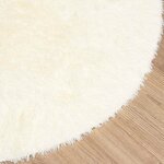 vidaXL Tapis shaggy à poils longs NAVARRA crème 160x160 cm polyester