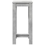 vidaXL Table de bar gris béton 51x50x103 5 cm bois d'ingénierie