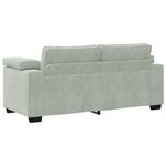 vidaXL Canapé causeuse gris clair 140 cm velours