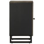 vidaXL Armoire de salle de bain noir 38x33x58 cm bois massif manguier