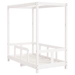 vidaXL Cadre de lit pour enfant blanc 70x140 cm bois de pin massif