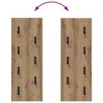 vidaXL Porte-manteau mural chêne artisanal 30 x 1.5 x 80 cm