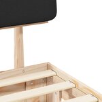 vidaXL Cadre de lit avec tête de lit rembourrée Noir 180 x 200 cm