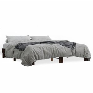 vidaXL Cadre de lit sans matelas chêne marron 160x200 cm