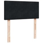 vidaXL Cadre de lit ottoman avec matelas noir 90x190 cm velours
