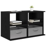vidaXL Support de télévision avec tiroir Chêne noir 79 x 40 x 48 cm