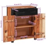 vidaXL Buffet 2 Pièces Marron 110 x 30 x 75 cm Bois d'acacia massif