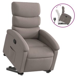 vidaXL Fauteuil inclinable taupe tissu