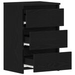vidaXL Tables de chevet 2 Pièces Chêne noir 40x35x62 5 cm Bois d'ingénierie