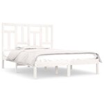 vidaXL Cadre de lit sans matelas blanc 140x200 cm bois de pin massif