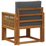 vidaXL Sofa de milieu extérieur Bois d'Acacia Massif Naturel