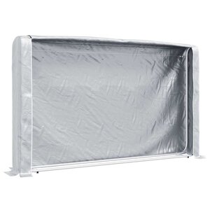 vidaXL Portant de bois de chauffage et housse de pluie acier galvanisé