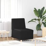 vidaXL Unité de Sofa Modulaire Sans Accoudoirs 2 Pièces Noir