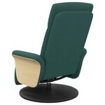 vidaXL Fauteuil inclinable de massage et repose-pieds vert foncé tissu