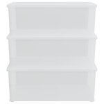 vidaXL Boîtes de rangement en plastique 3 Pièces 10 L empilables