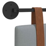 vidaXL Tête de lit suspendue Gris clair PU antique